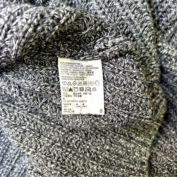 Women's American Apparel Marled Grey Cotton Shaker Knit Cropped Size Medium - Picture 7 of 8